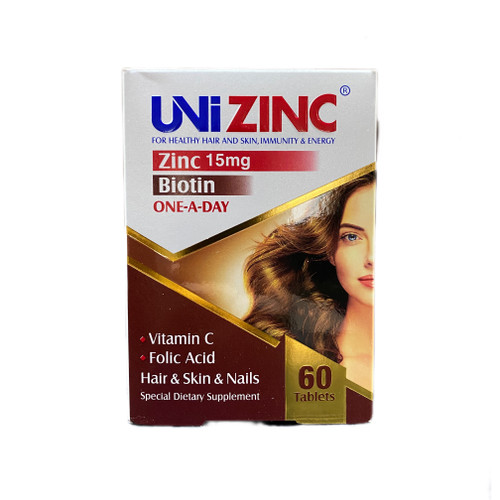 قرص تقویت مو یونی زینک ابیان دارو 60 عددی