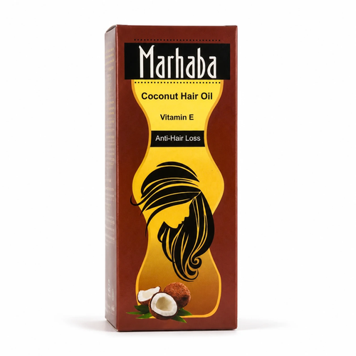 روغن مو ضدریزش و تقویتی مرحبا نارگیل مدل Coconut Oil حجم ۱۷۵ میلیلیتر
