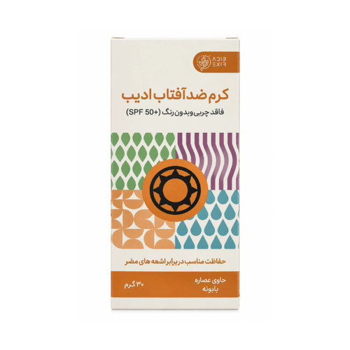کرم ضد آفتاب گیاهی SPF25 ادیب اکسیر 30 گرم