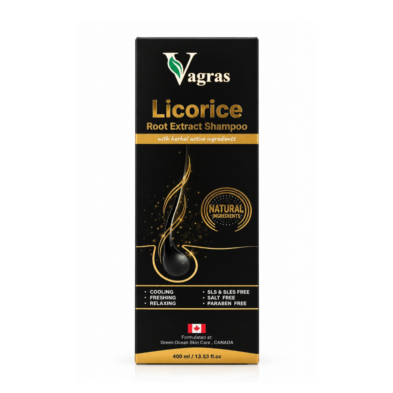 شامپو تقویت‌کننده مو لیکوریس واگراس (Licorice) حجم ۴۰۰ میل